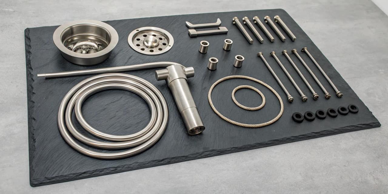 An assortment of durable, corrosion-resistant 316 stainless steel parts and fittings.
